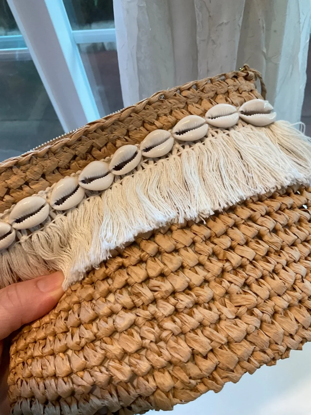 Tropical Small Straw Shell Bag - NWOT